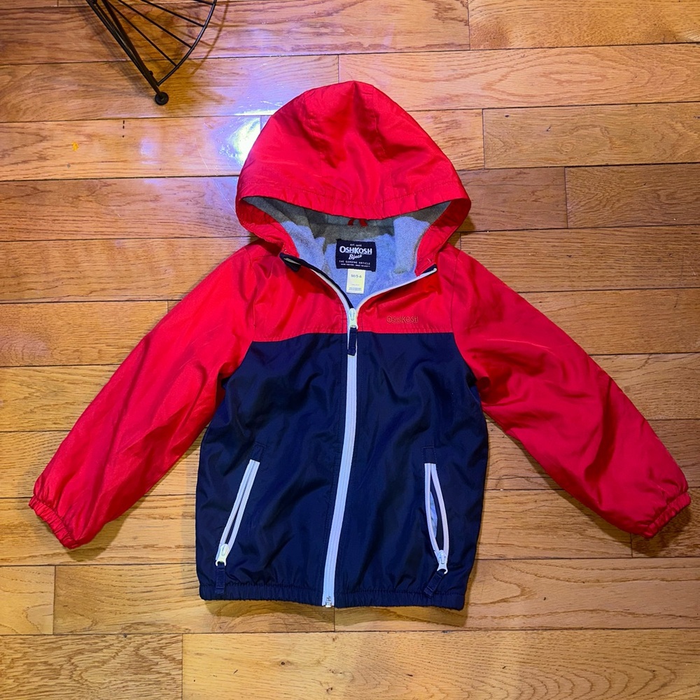 OshKosh B'gosh Red and Navy Kids Raincoat